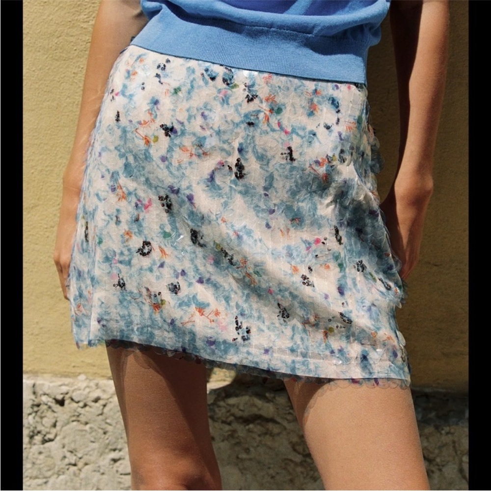 Zara sequin Mini Skirt - Multicolor REF. 3920/721